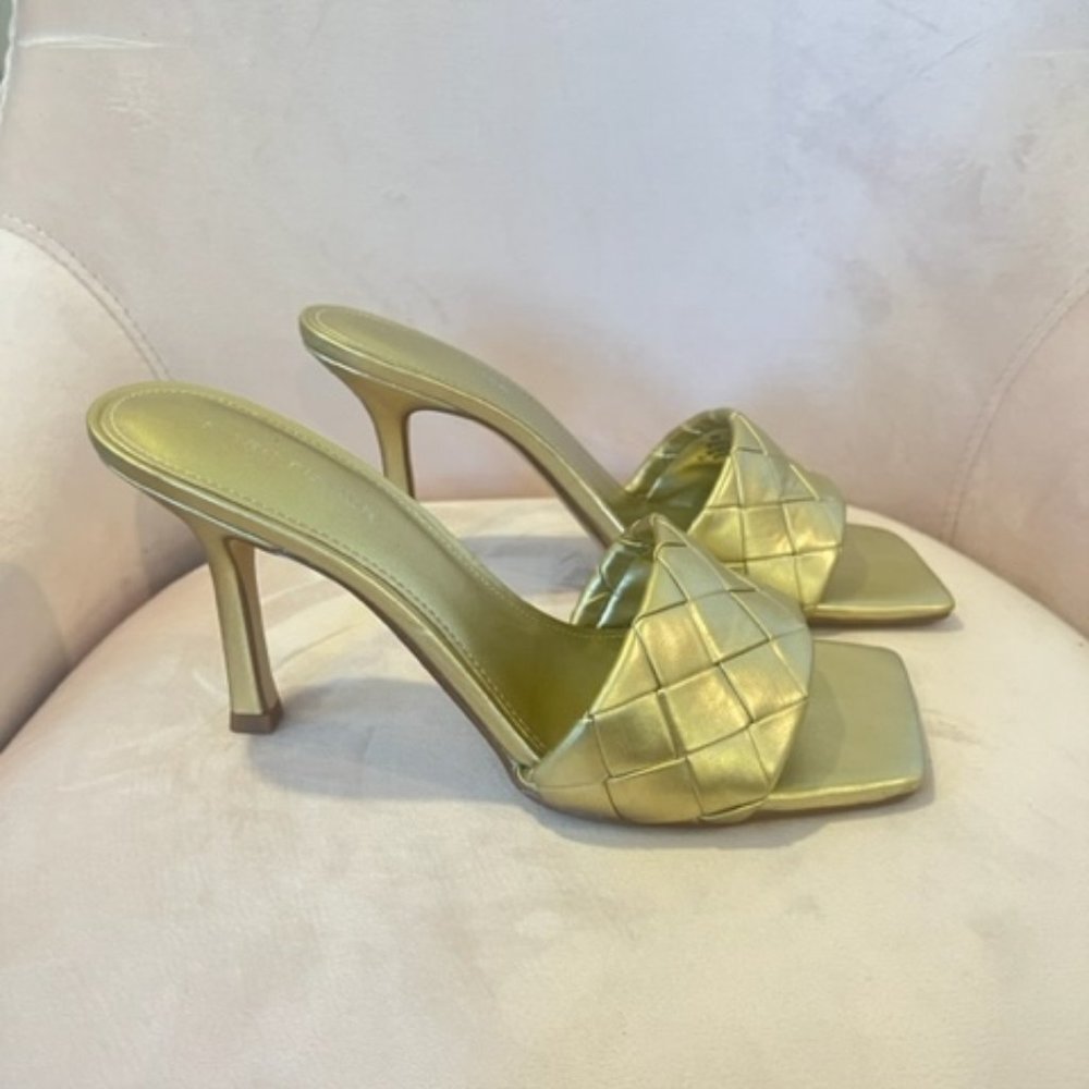 Marc Fisher gold heel slides